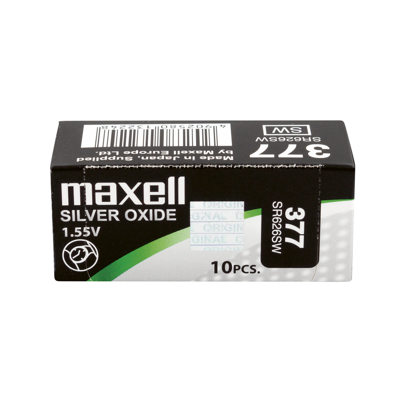 Maxell Uhrenbatterien 377, SR 626 SW - 10 Stück