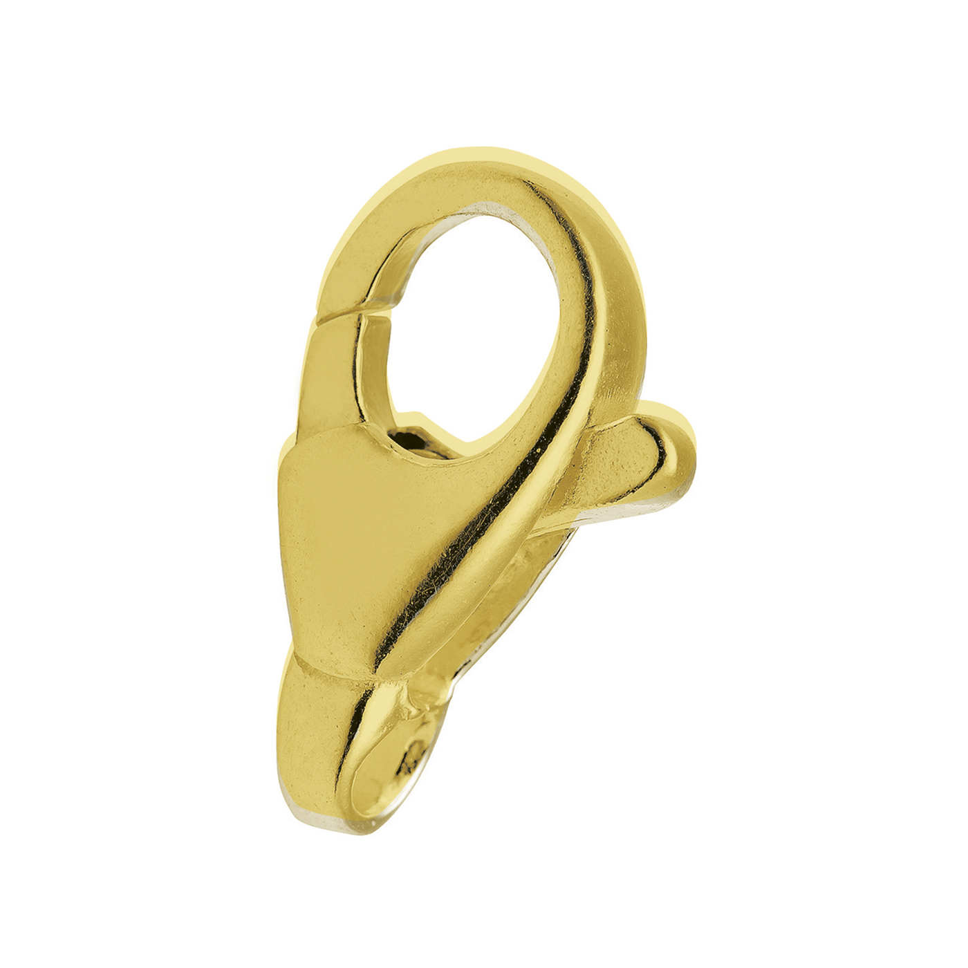 Lobster Clasp, 333G, 7 x 15 mm, Cast, with Diagonal Lug - 1 piece