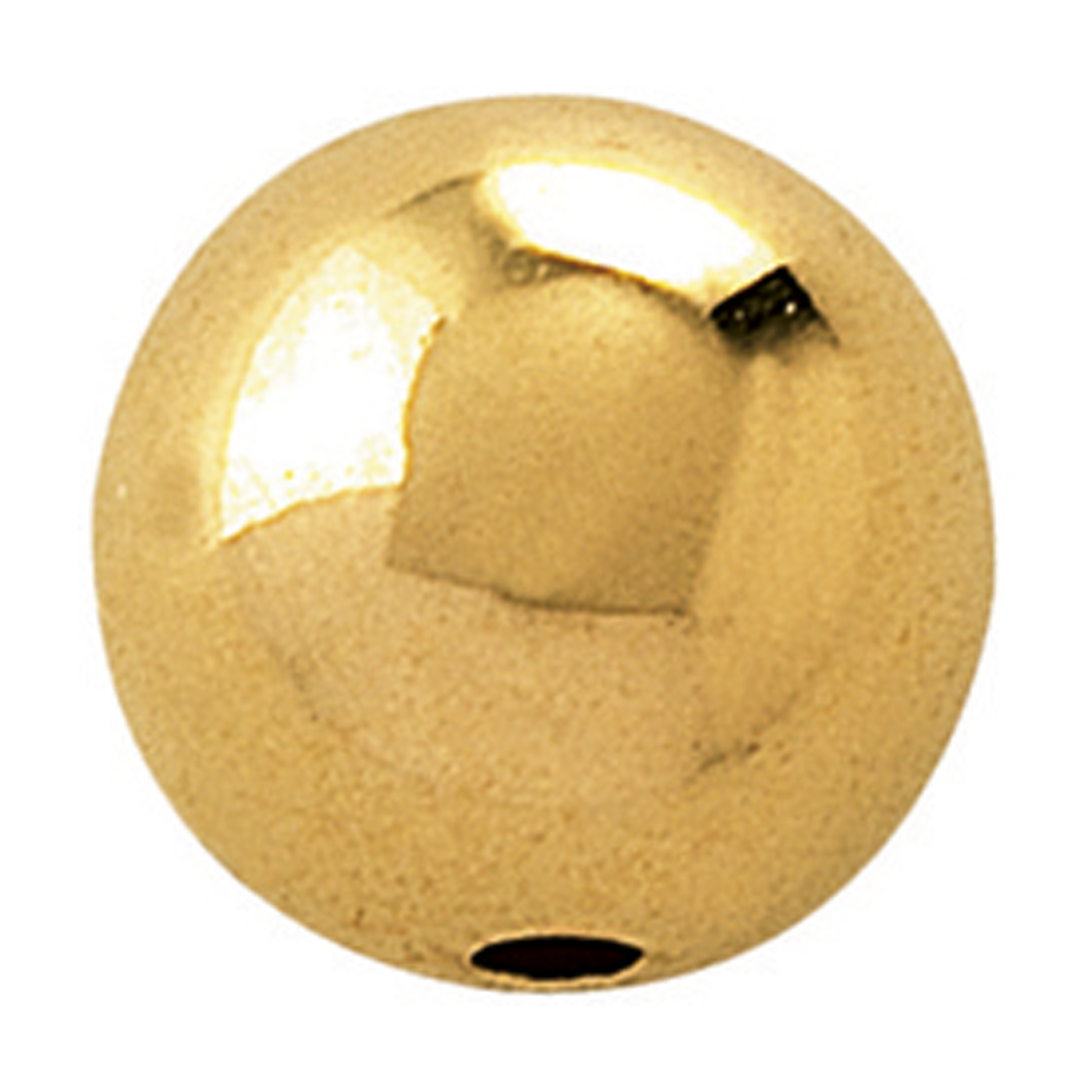 2-Hole Ball, Rolled Gold Polished, ø 5 mm - 1 piece