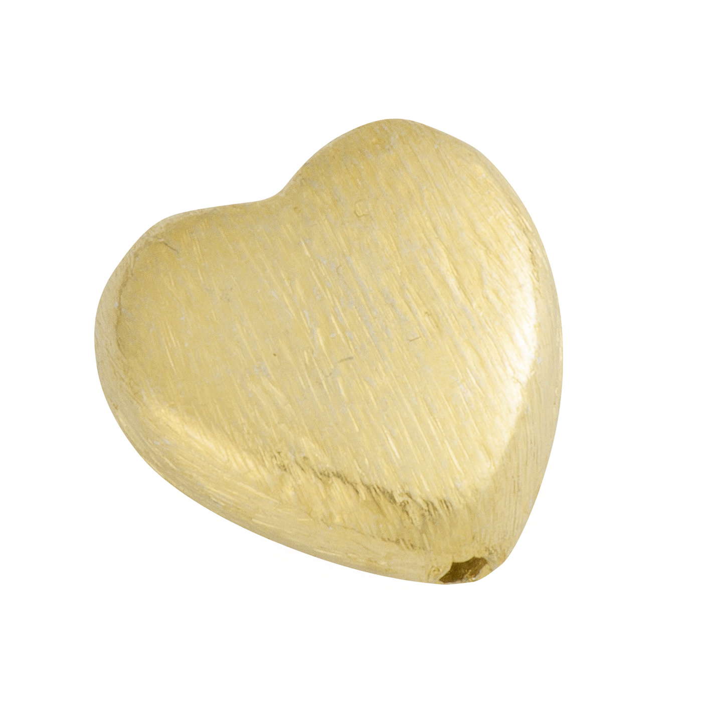 Interm. Piece, Heart, 925Ag Gold-Pl., 12x6 mm, Tarnished - 1 piece