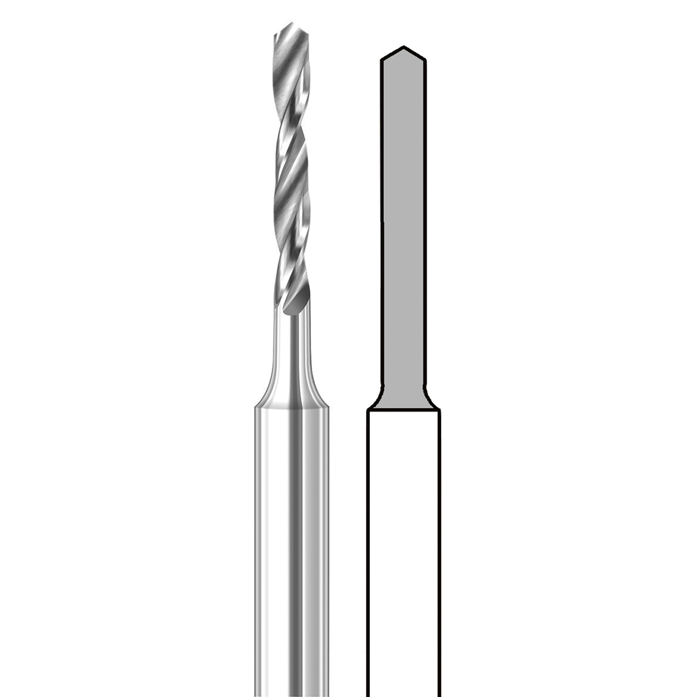 Busch HM-Spiralbohrer, Fig. 4203S, ø 1,4 mm - 2 Stück