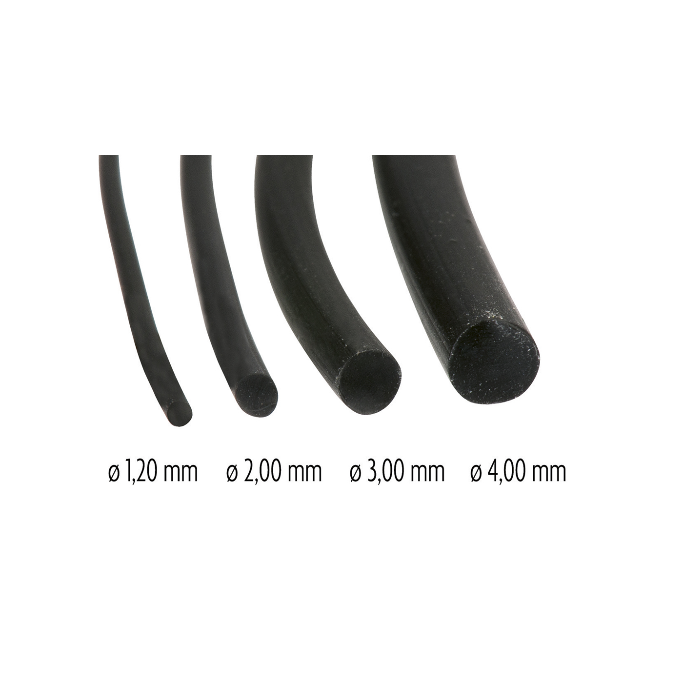 Rubber Cord, ø 3.0 mm, by the Meter - 1 m