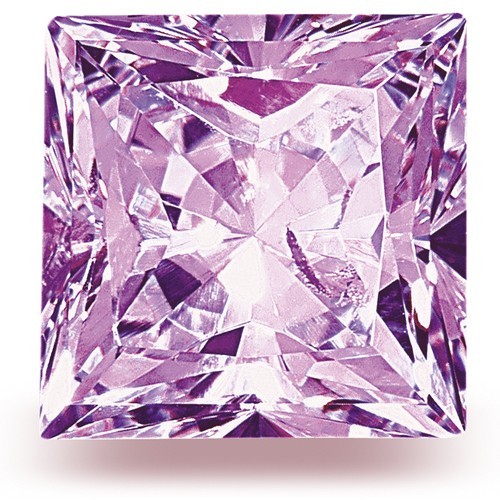 Swarovski Zirkonia, carré, facettiert, pink, 15 x 15 mm - 1 Stück