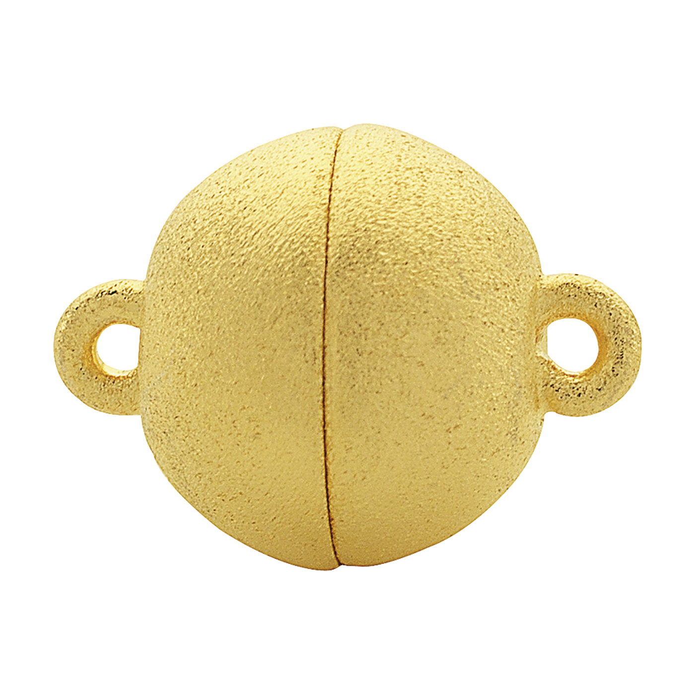 classicLine Magnetic Clasp, Ball,925Ag Gold-Pl. Matt, ø11mm - 1 piece