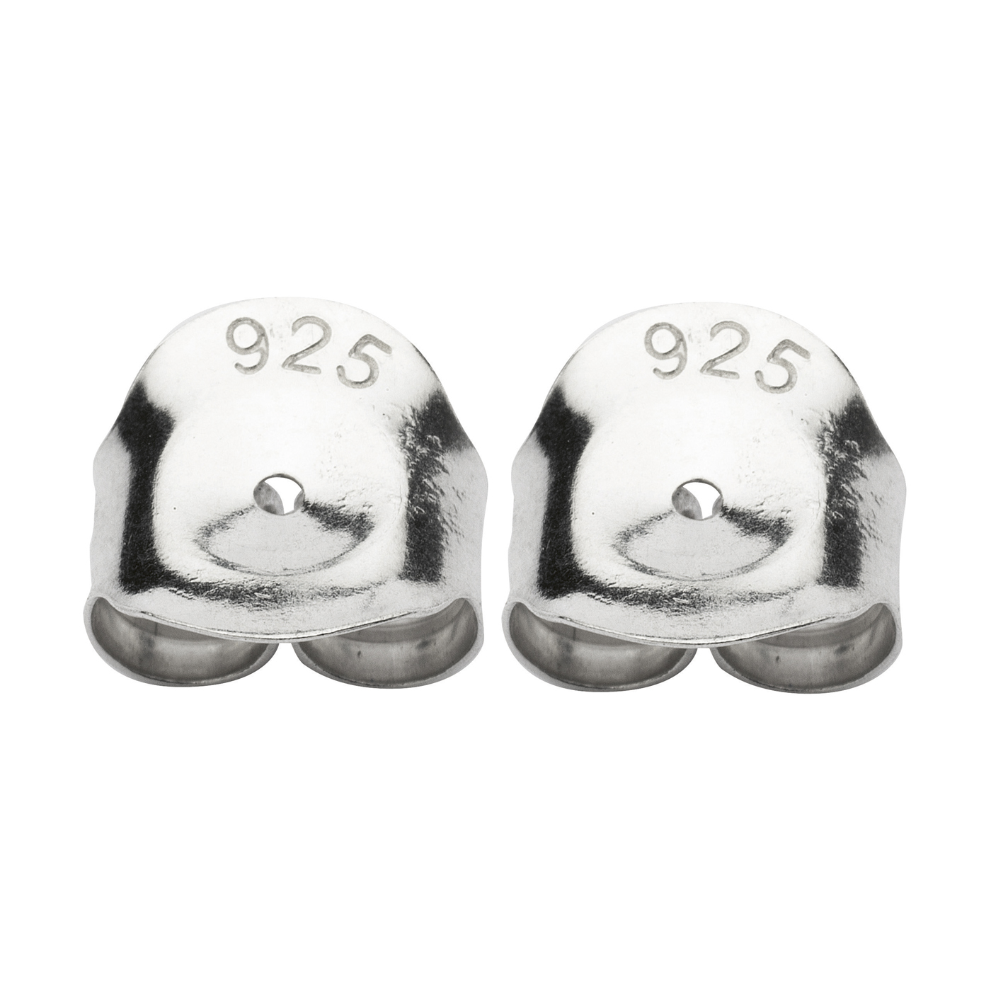 Ear Nut, 925Ag, 9 x 10 mm - 1 pair