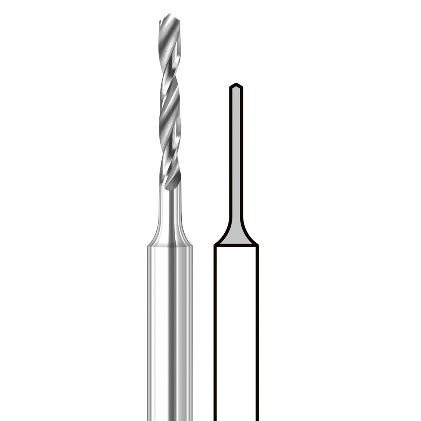 Busch HM-Spiralbohrer, Fig. 4203S, ø 0,6 mm - 2 Stück