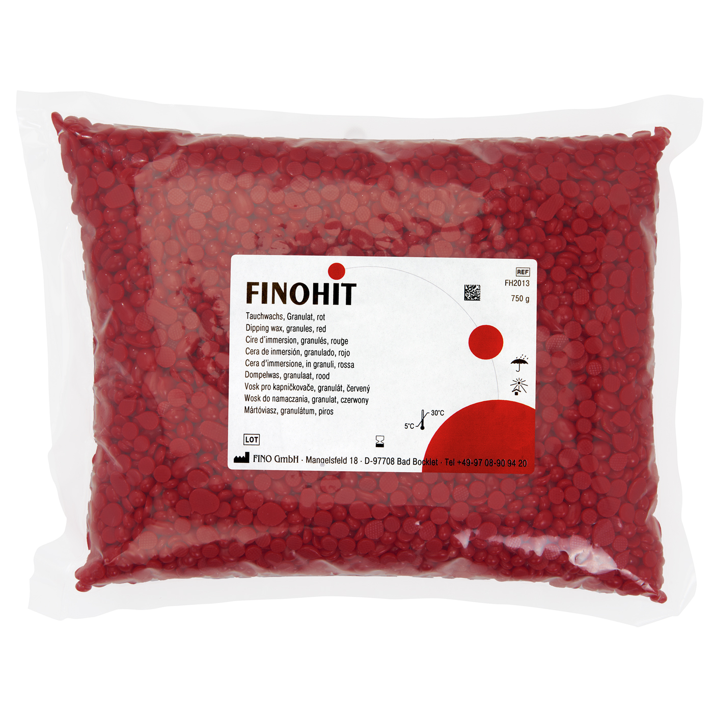 FINOHIT Tauchwachs, Granulat, rot - 750 g