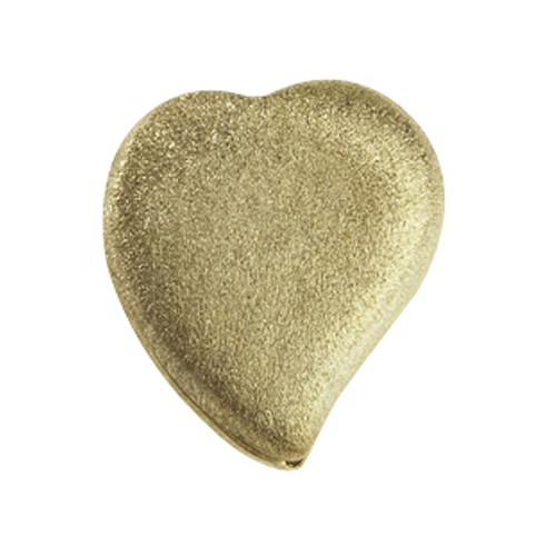 Magnetic Clasp, Heart, 925Ag Gold-Pl. Fine Matted, 18x20 mm - 1 piece