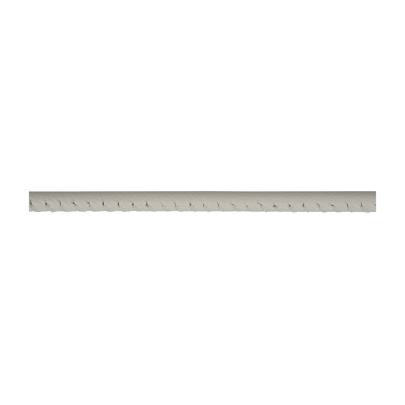 Lederband, weiß, ø 5 mm, aus Kalbsleder - 1 m