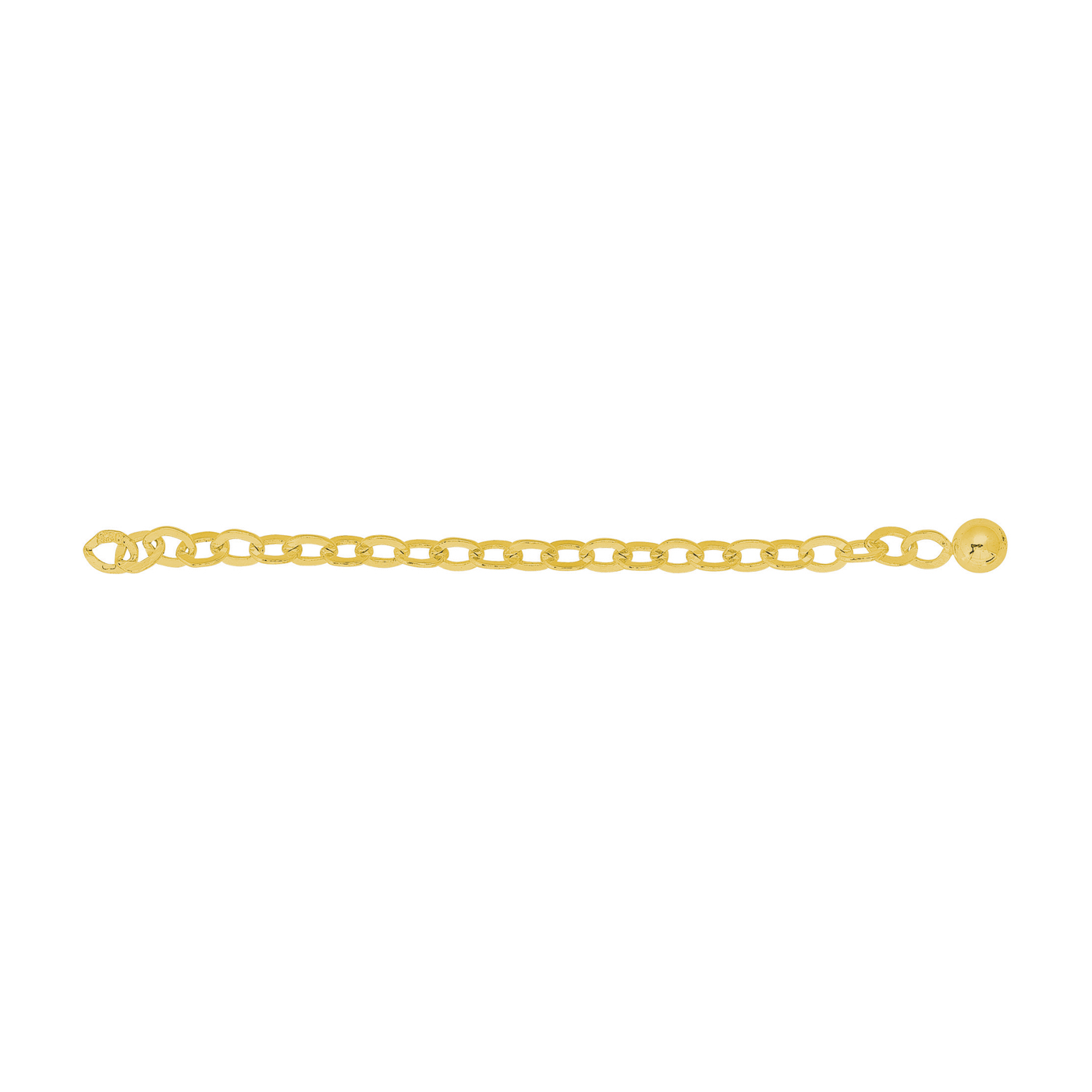 Elongation Chain, Rolled Gold, 70 mm - 1 piece