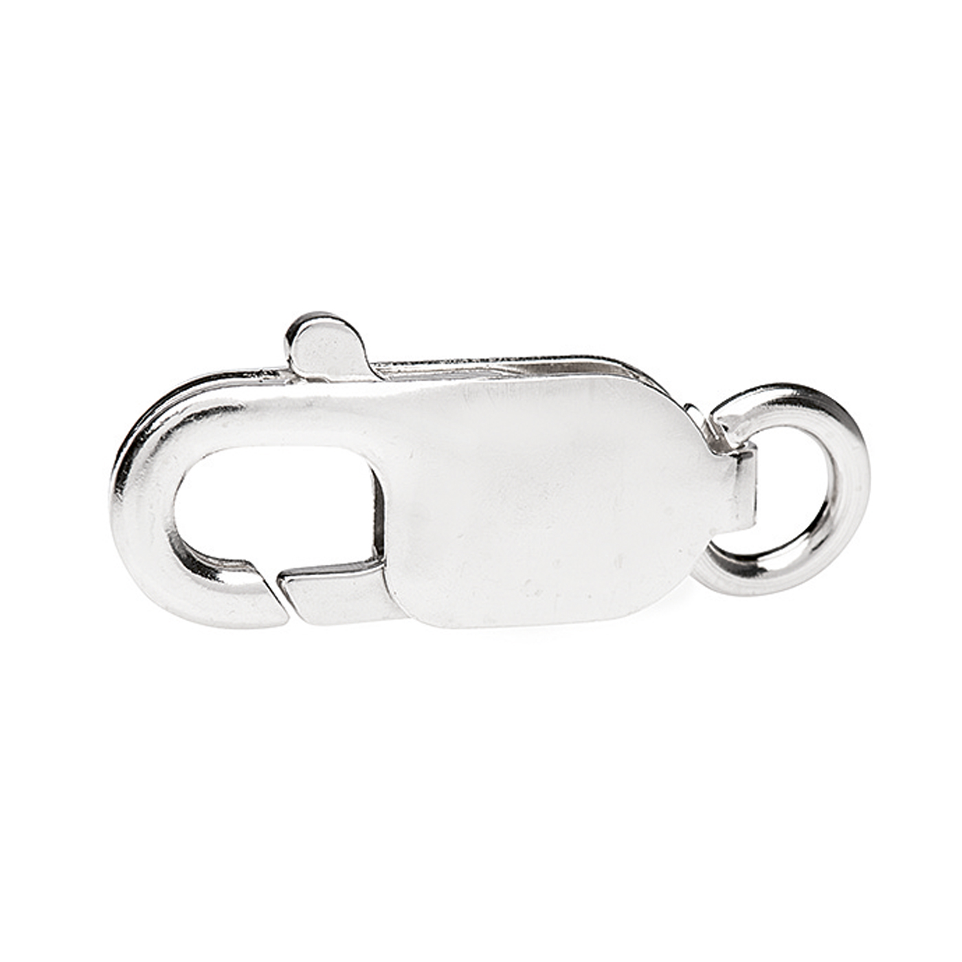 Lobster Clasp, 925Ag, 7 x 16 mm, with Ring - 1 piece