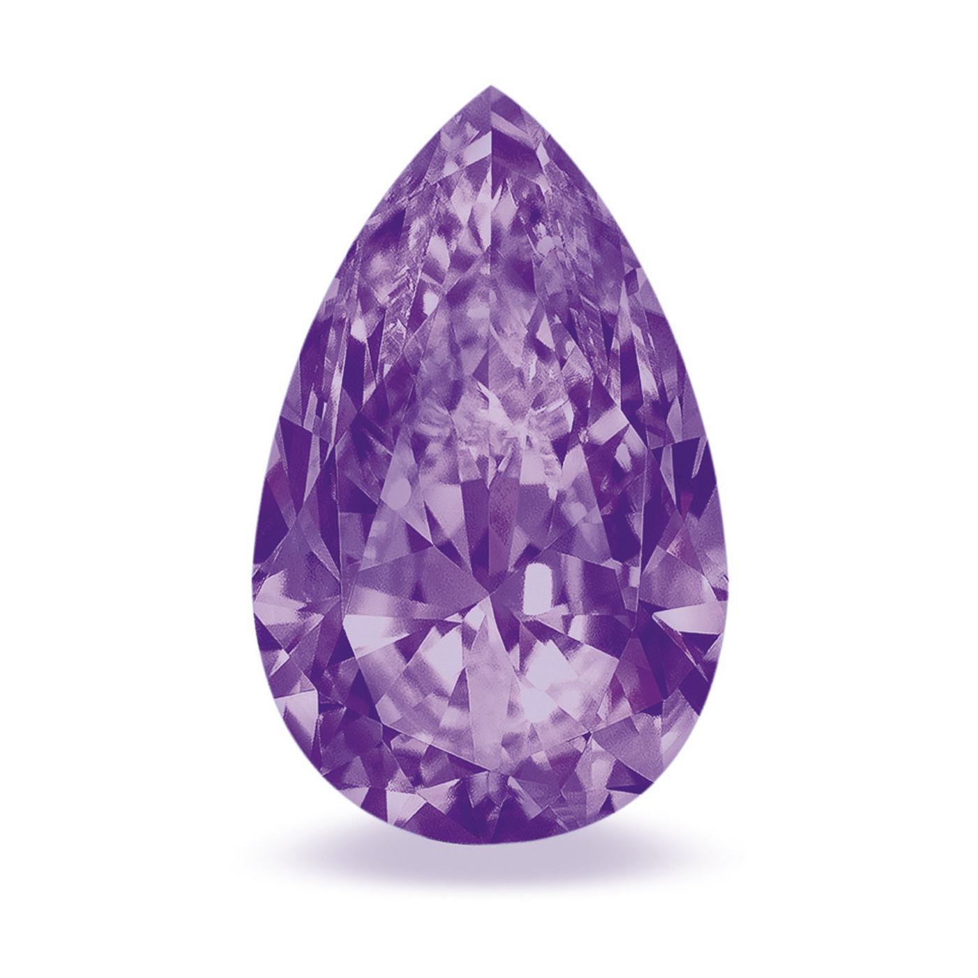 Amethyst, Violet, 5.0 x 3.0 mm, Drop Cut - 1 piece