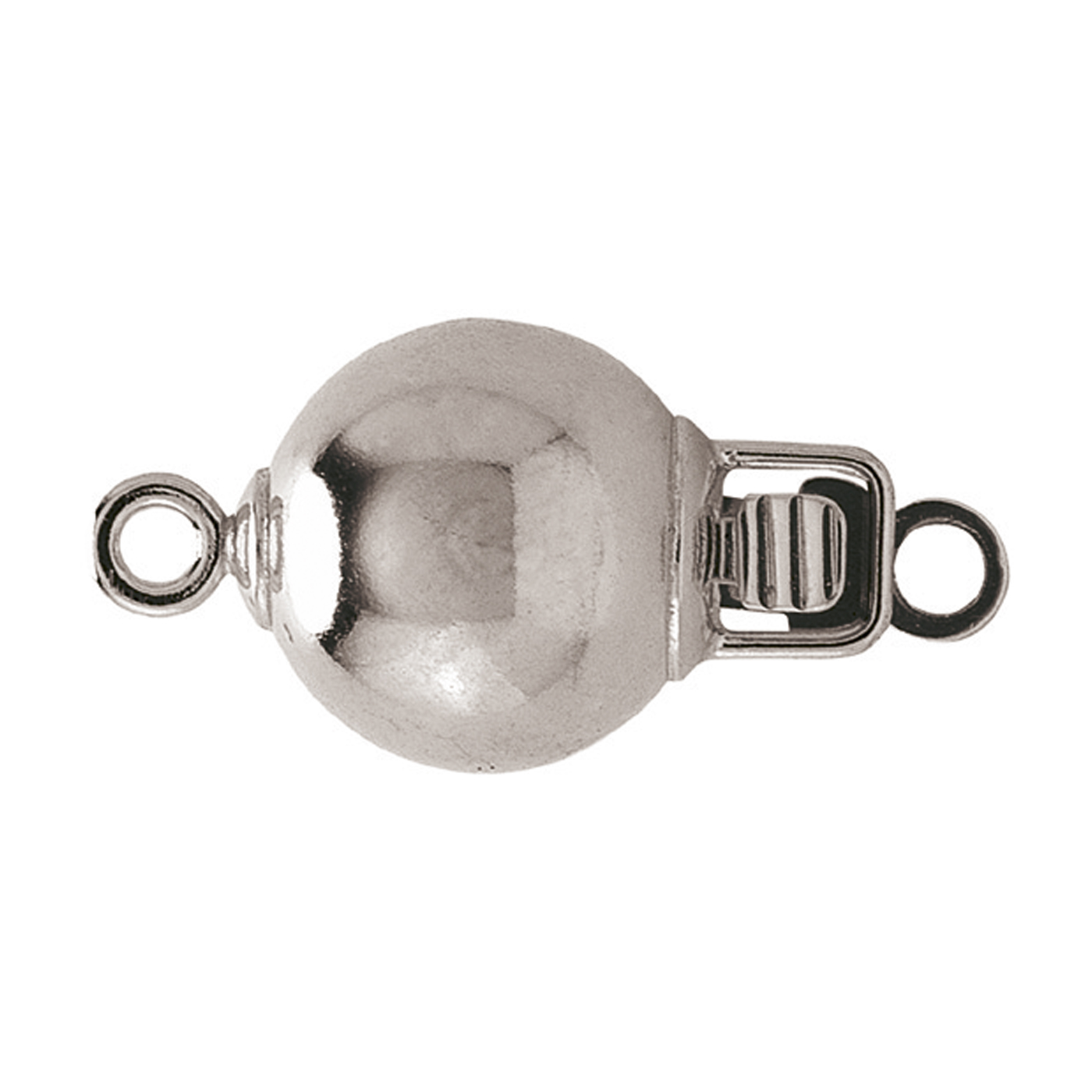 Clasp, Ball, 925Ag Polished, ø 8 mm - 1 piece