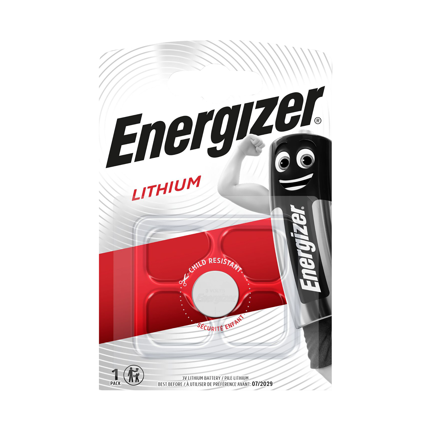 Lithium-Batterie, Energizer, CR1620, ø 12,5 x 2,5 mm - 1 Stück