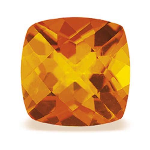 Swarovski Topas, Kissen, facettiert, orange, 10 x 10 mm - 1 Stück