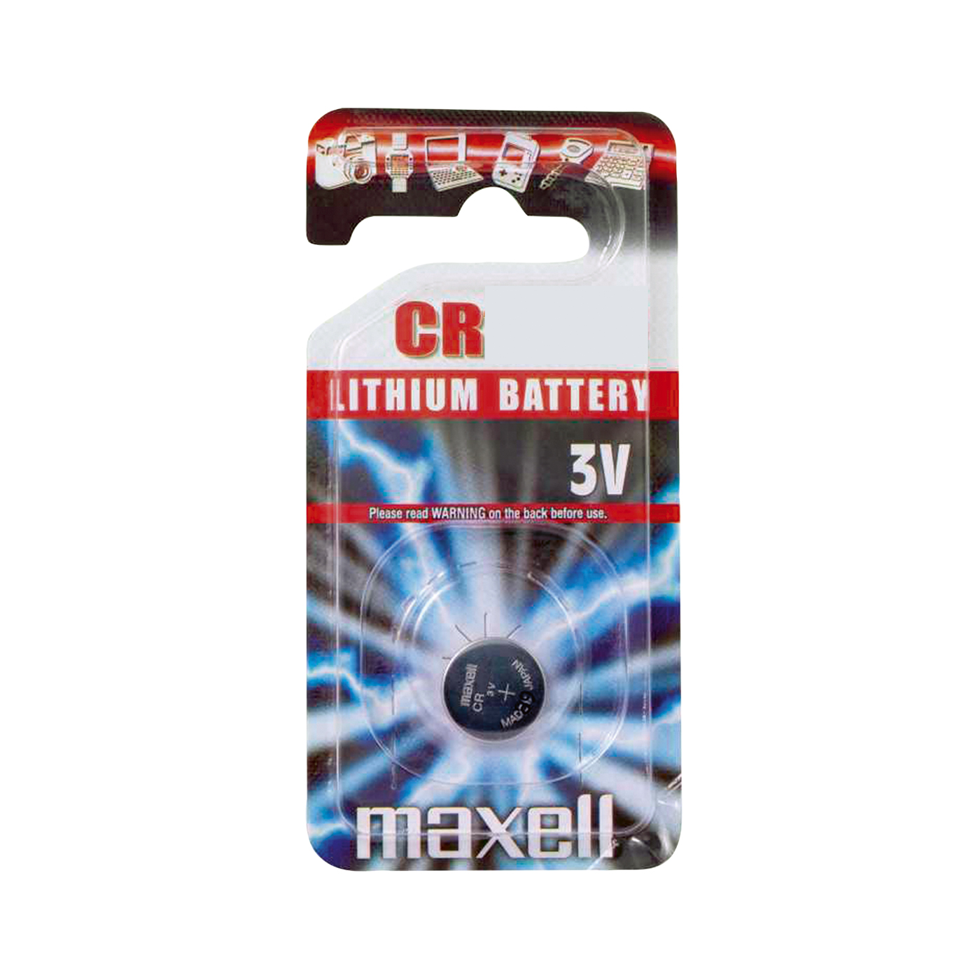 Lithium-Batterie, Maxell, CR2016, ø 20,0 x 1,6 mm - 1 Stück