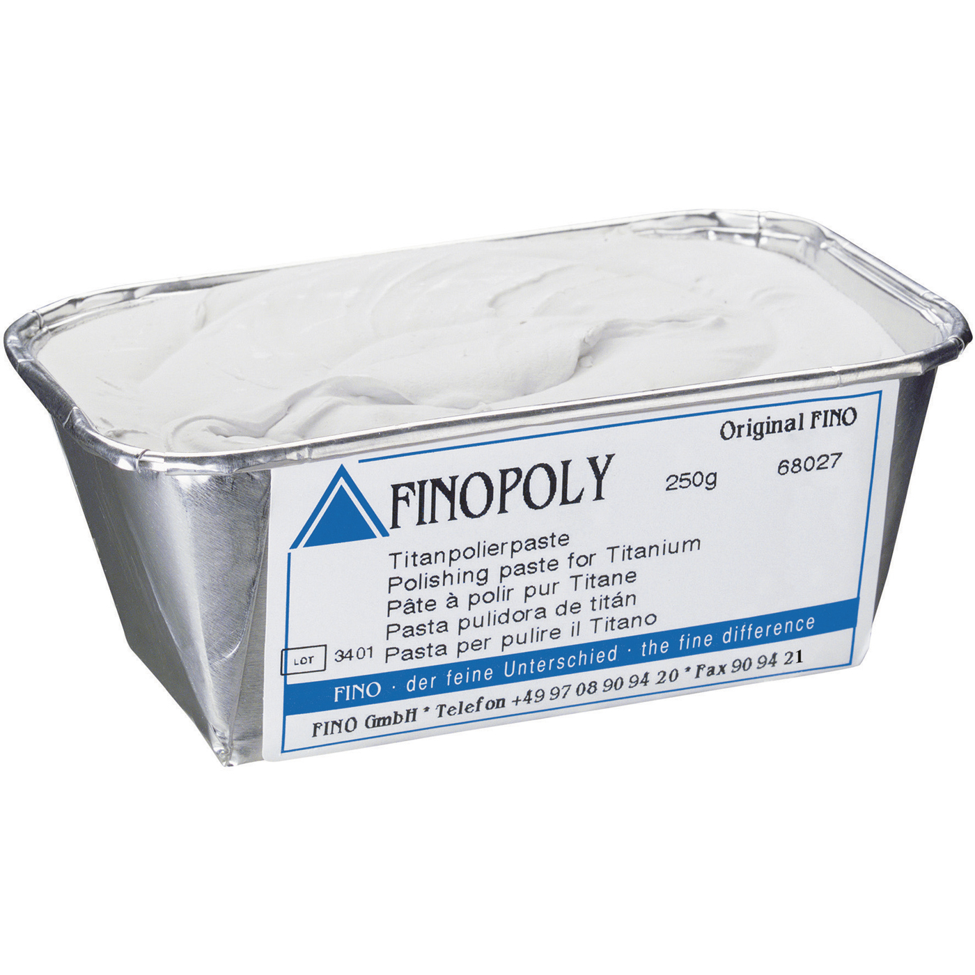 FINOPOLY Titanium Polishing Paste, White - 250 g
