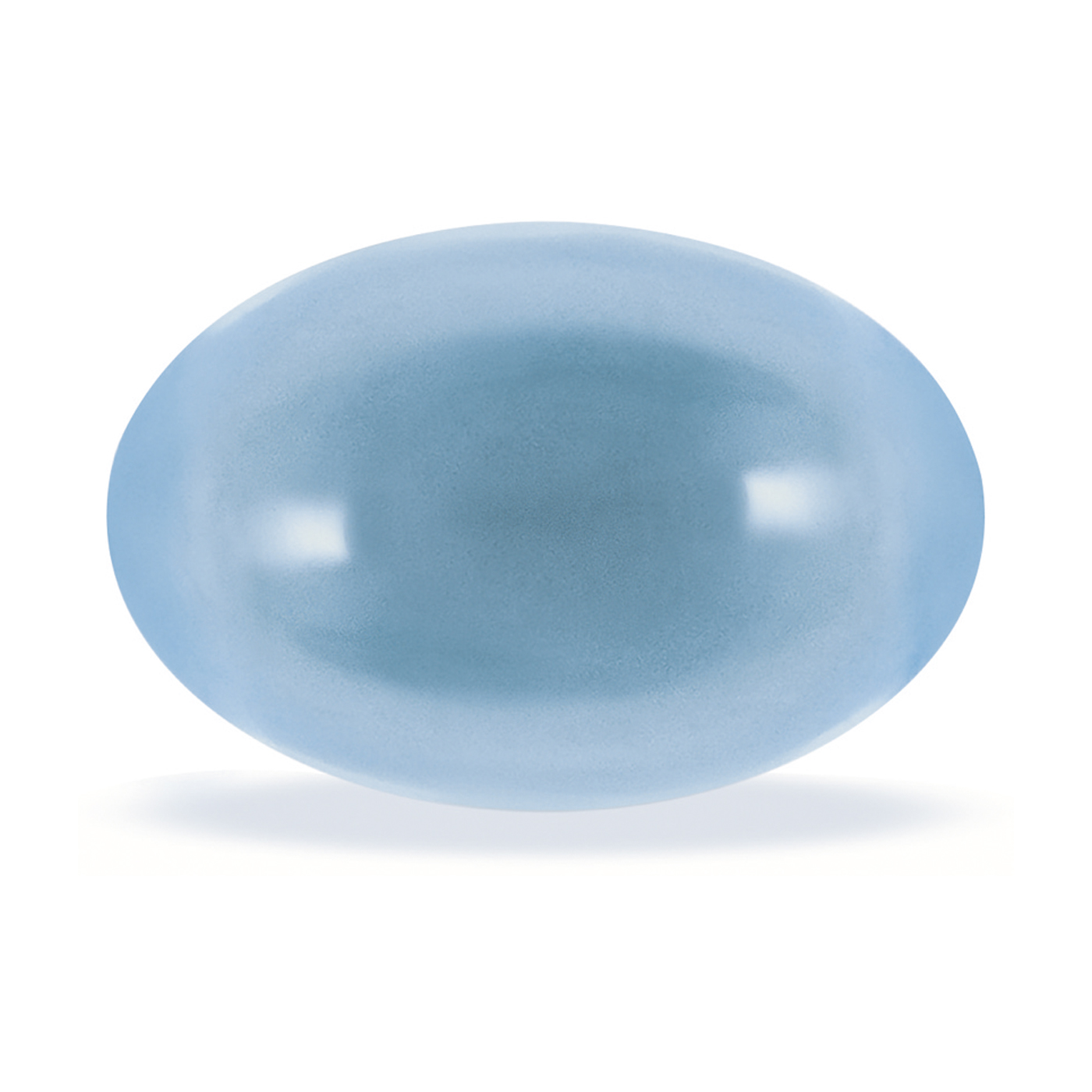 Topaz, Aquamarine, 5 x 3 mm, Cabochon Oval GQ - 1 piece