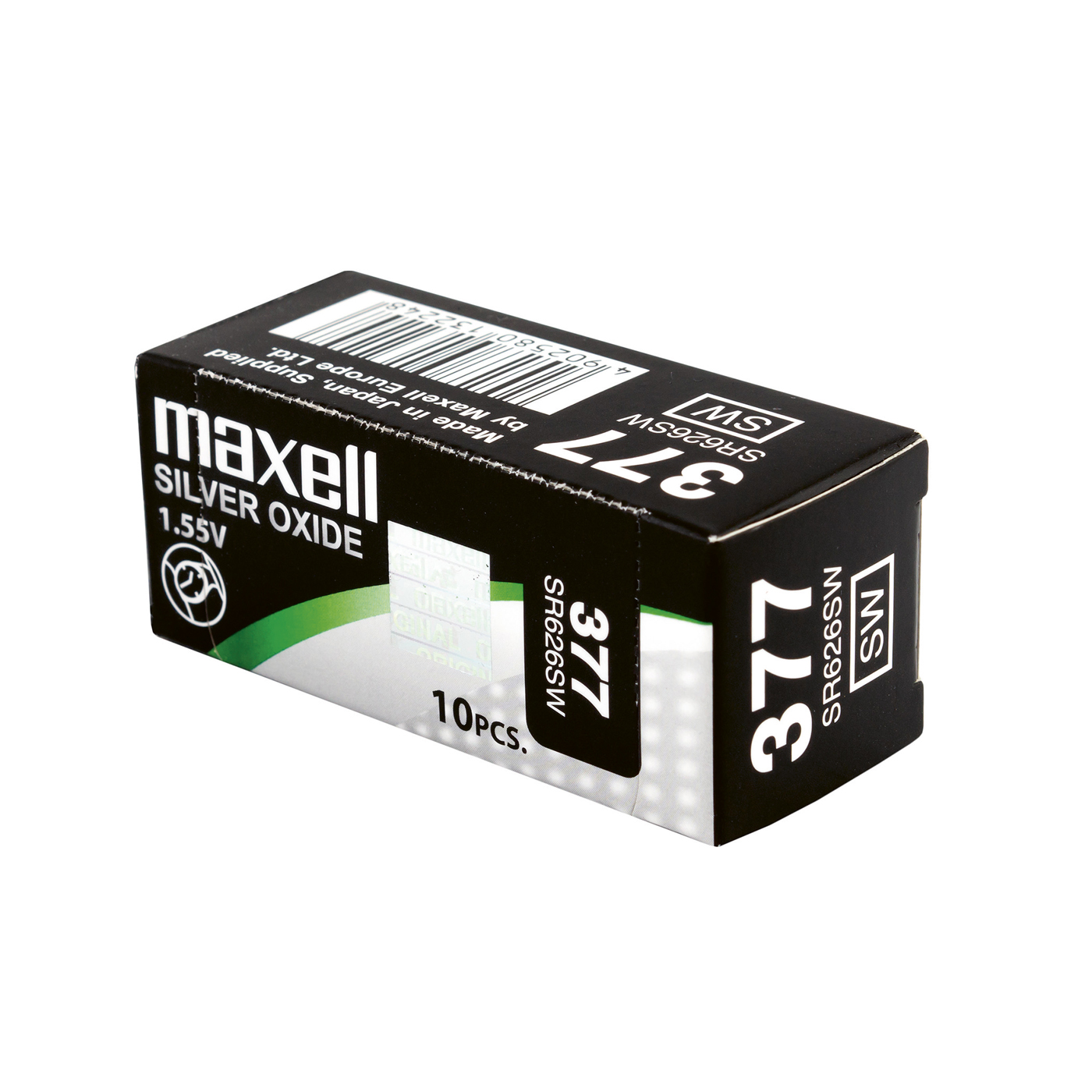 Maxell Uhrenbatterien 377, SR 626 SW - 10 Stück