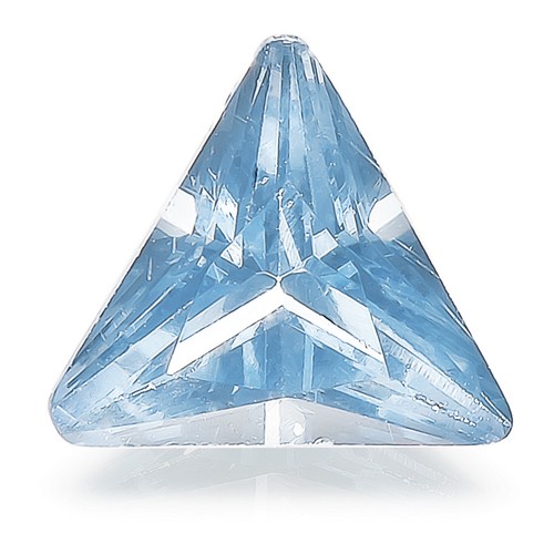 Zirconia, Triangular, Aquamarine Blue, Faceted, 4.00 mm - 5 pieces