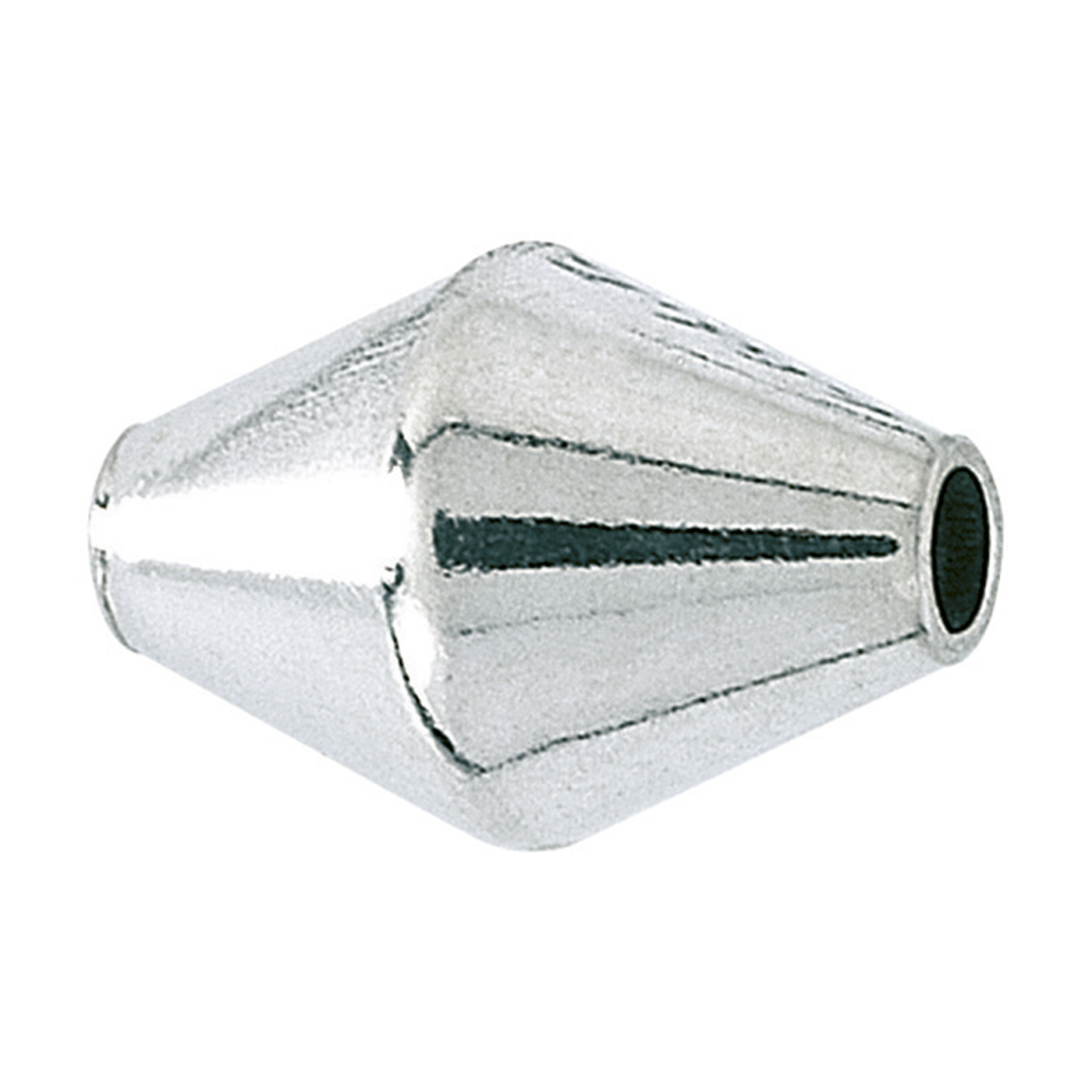 Double Cone, 925Ag Polished, ø 6 x 9 mm - 1 piece