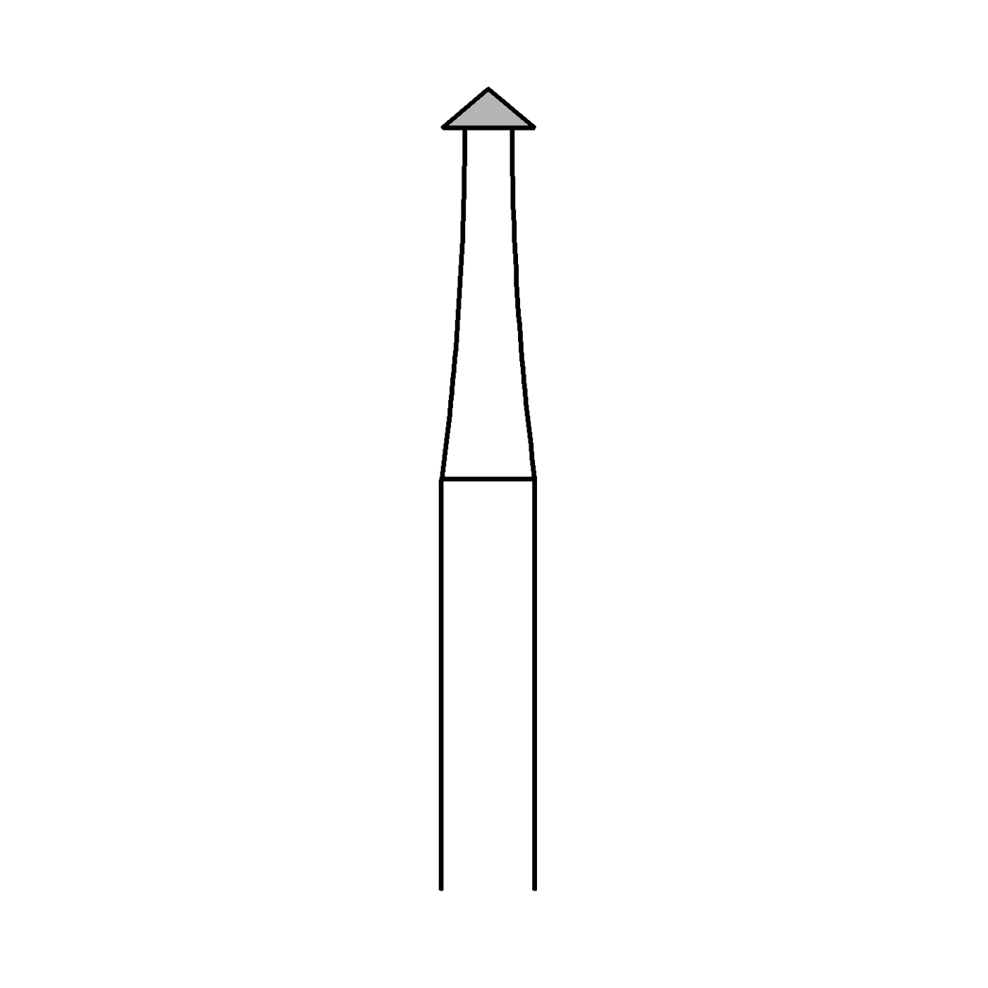 Pointed Milling Cutter, Fig. 420, ø 2.3 mm - 1 piece