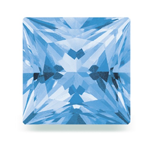 Swarovski Topas, Princess, facettiert, eisblau, 5 x 5 mm - 1 Stück