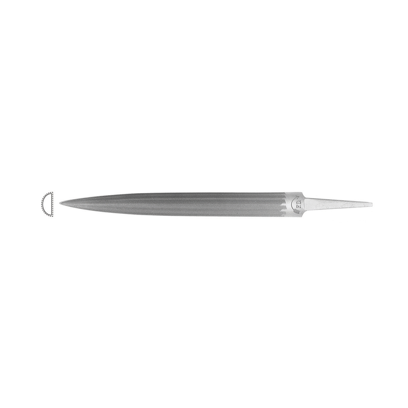 Precision Ring File, High Half-Round, Cut 2 - 1 piece