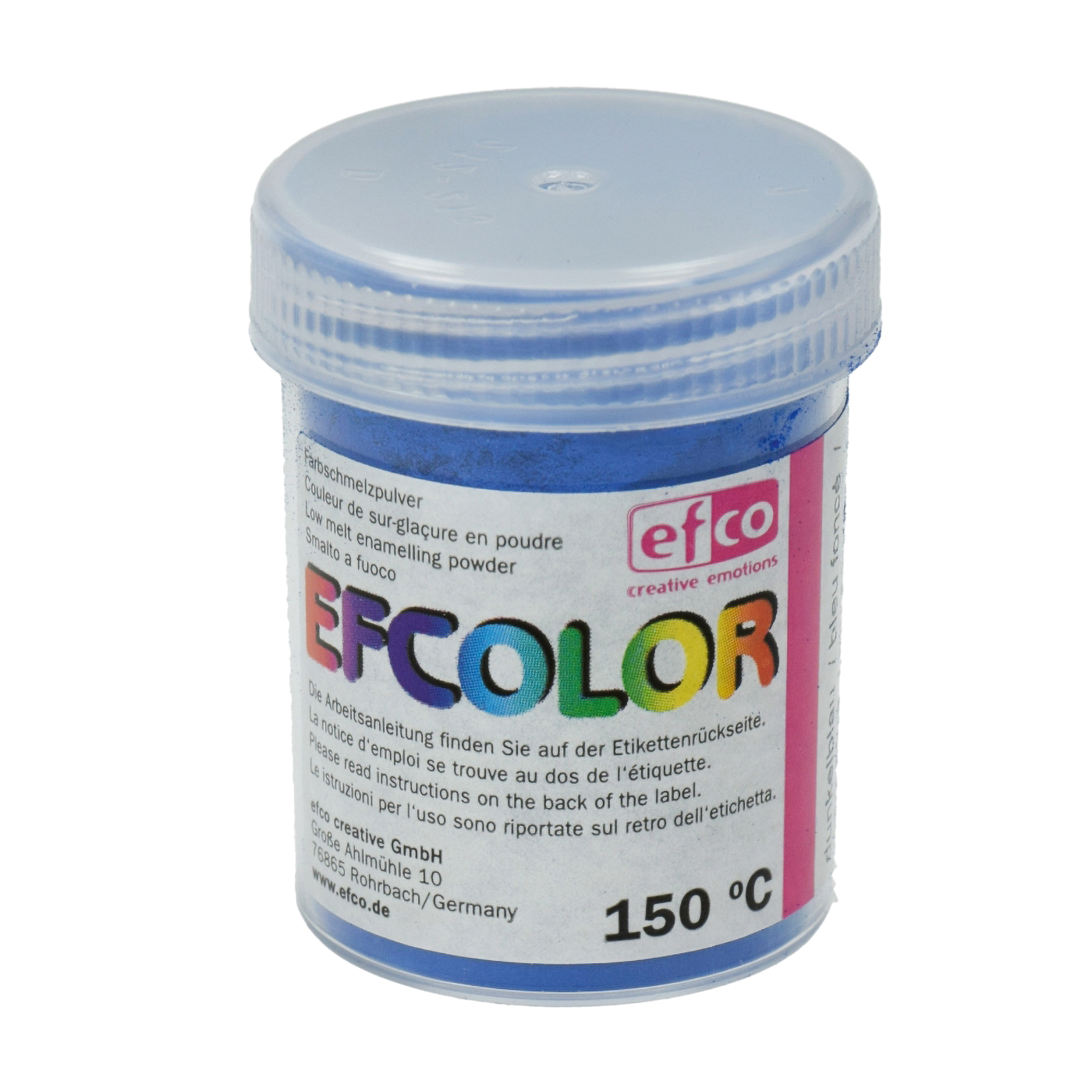 Efcolor Farbschmelzpulver, opak, dunkelblau - 25 ml