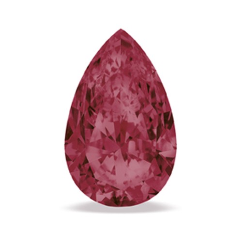 Rhodolite, Red Violet, 6,0 x 4,0 mm, Drop Cut - 1 piece