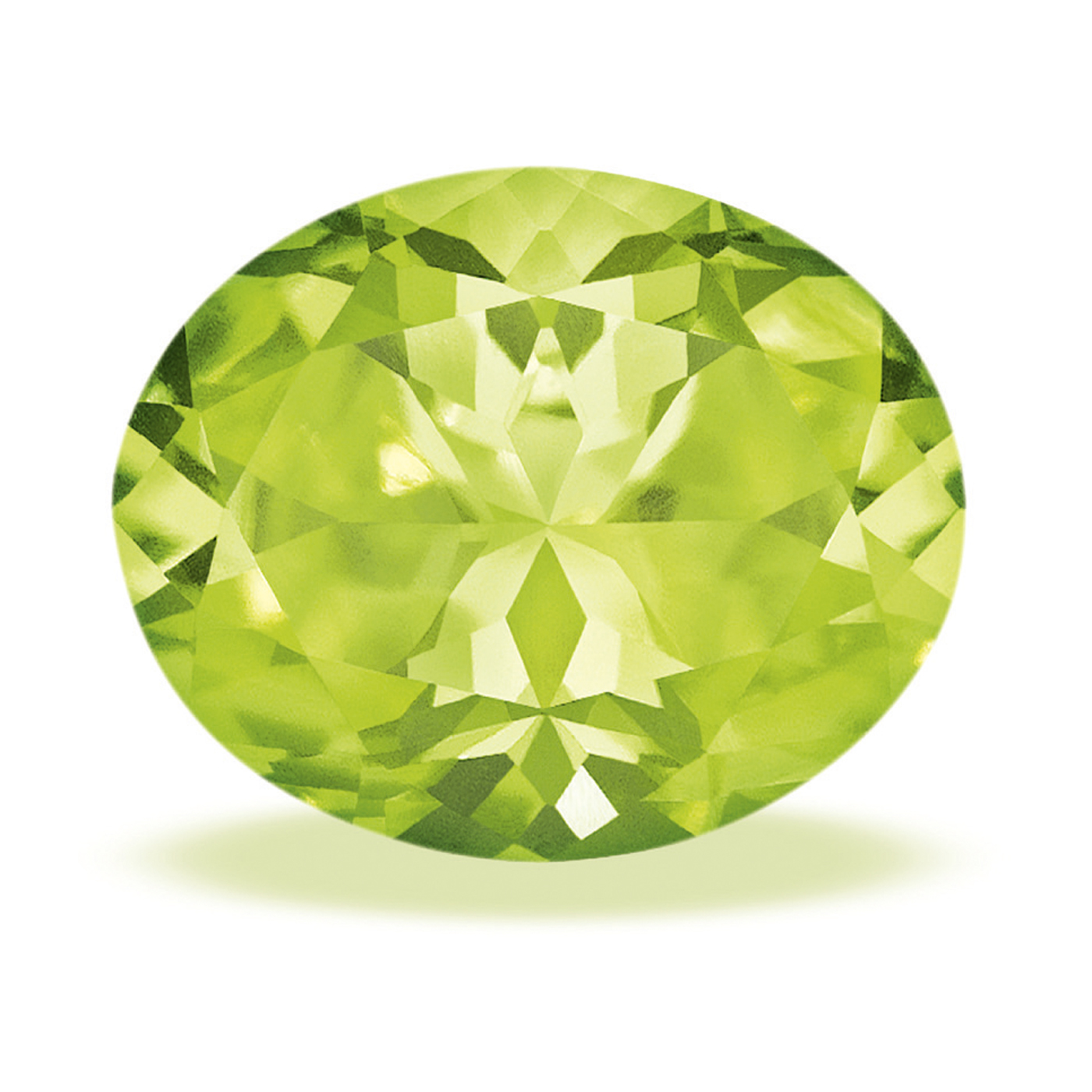 Peridot, Green, 5.0 x 3.0 mm, Oval Cut - 1 piece