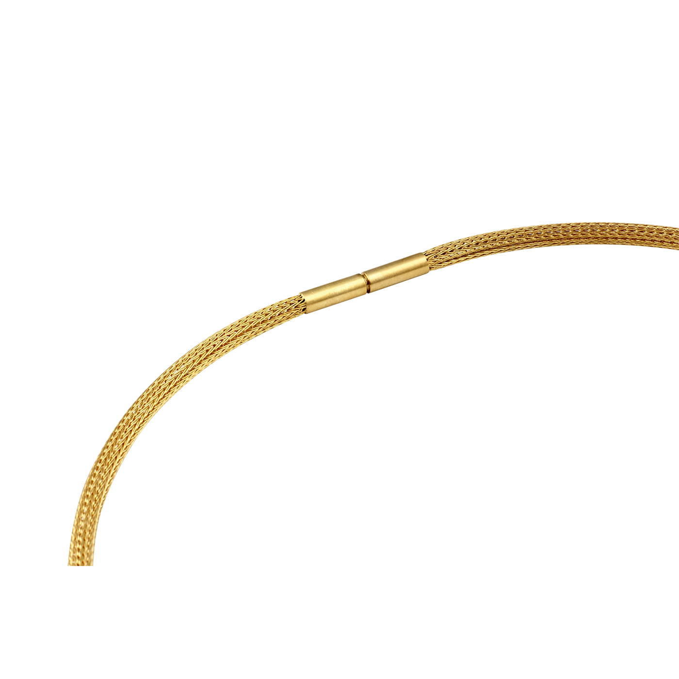 Halsreif "Calza", ES vergoldet, ø 3 mm, 40 cm, Bajonett - 1 Stück