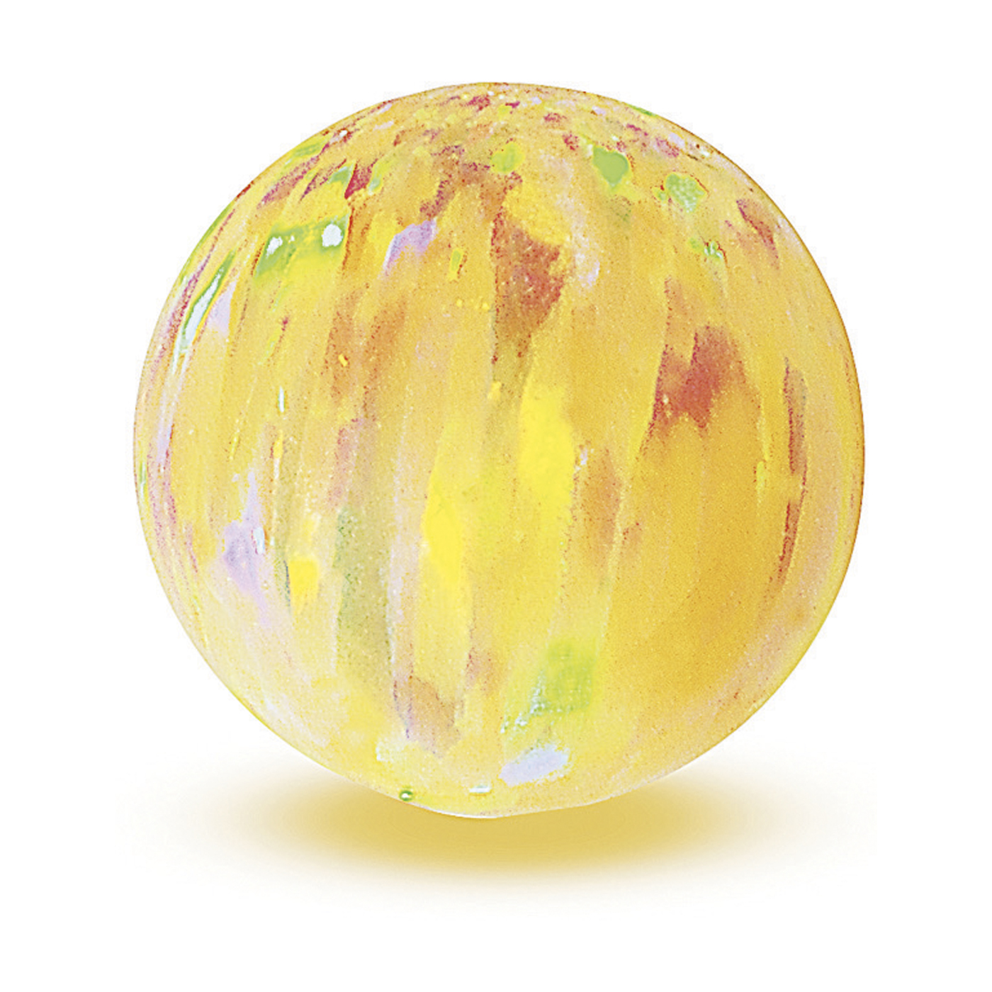 Opal Imitation Ball, Yellow, ø 6 mm, Drilled Through - 1 piece