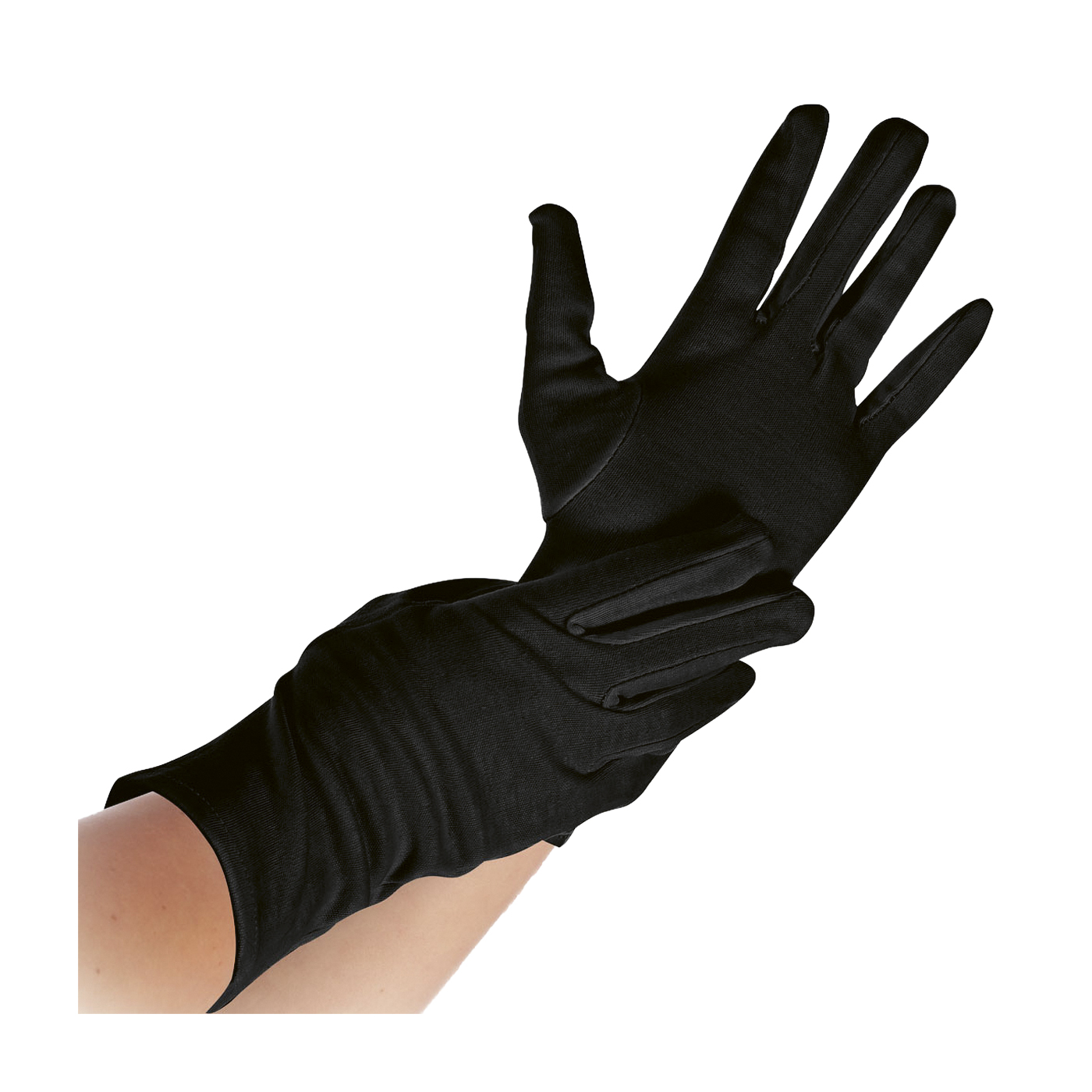 Franz Mensch Handschuhe, schwarz, aus Baumwoll-Gemisch, Größe S - 1 Paar