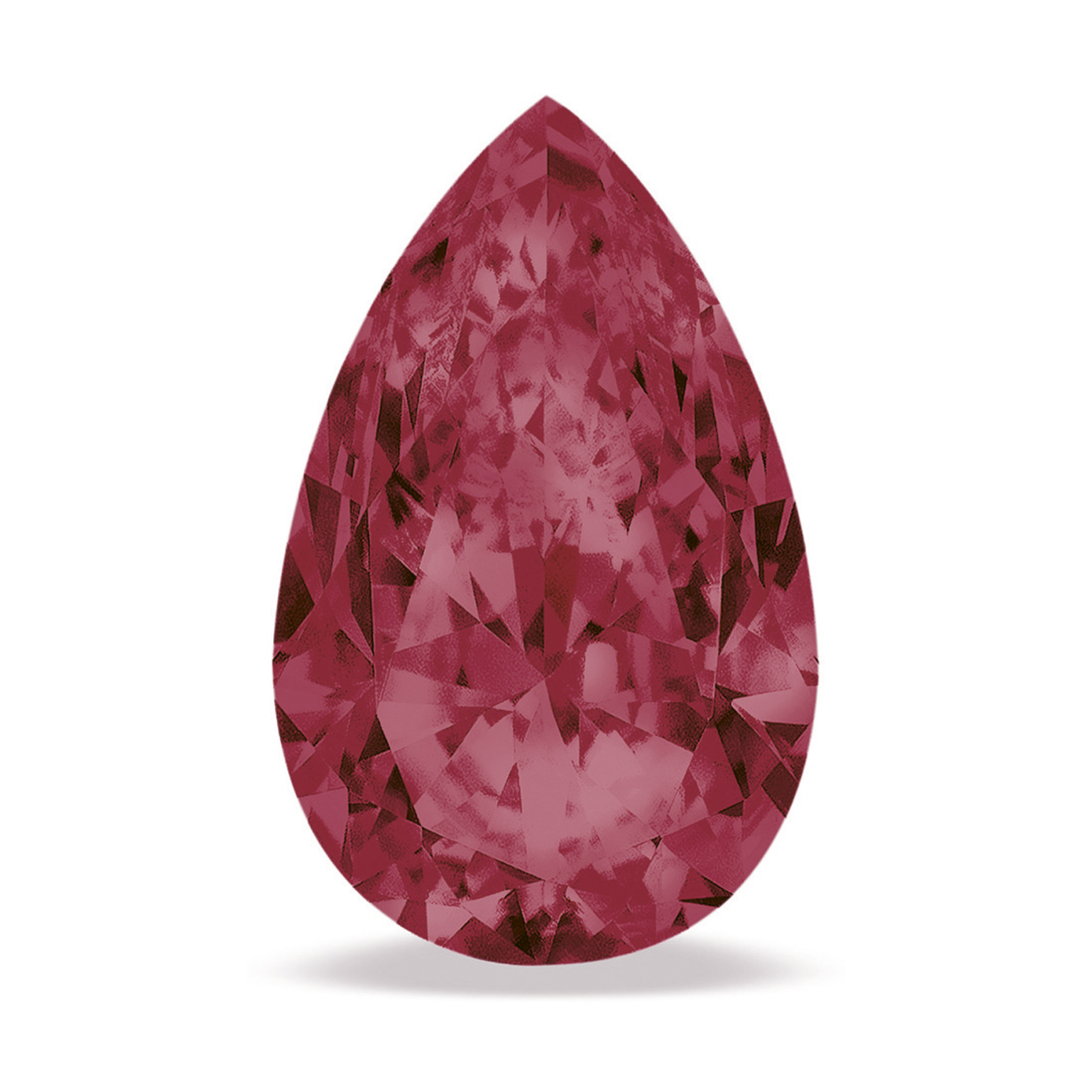 Rhodolite, Red Violet, 5.0 x 3.0 mm, Drop Cut - 1 piece