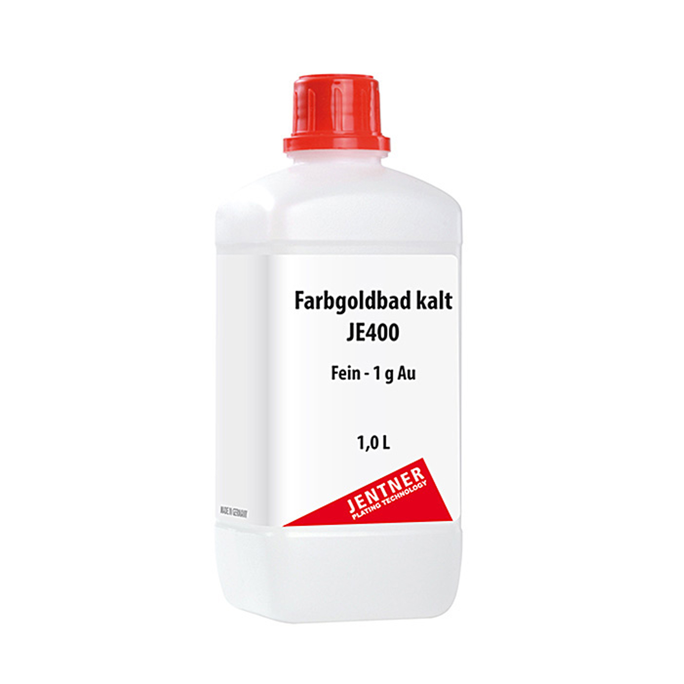 JE400 Farbgoldbad, kalt, gebrauchsfertig, Feingold, 1g Au - 1000 ml