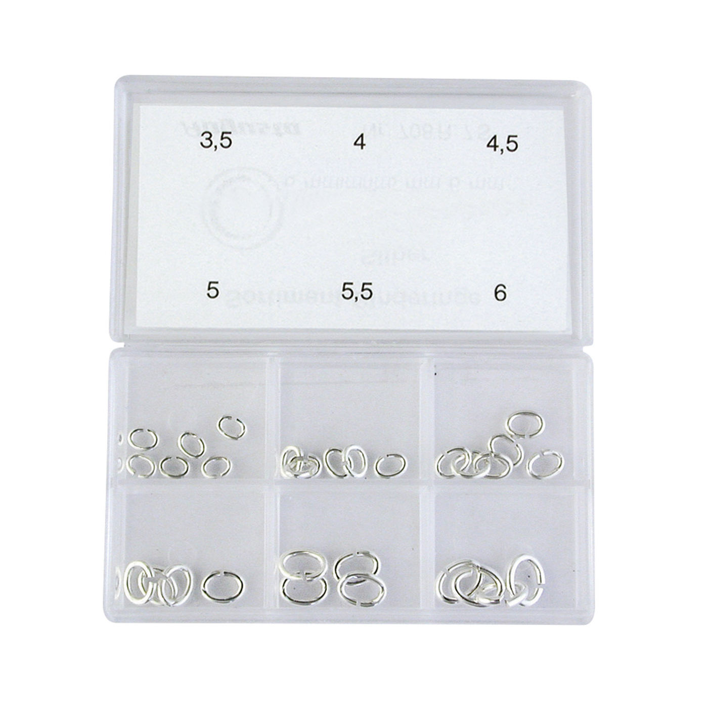 Binding Rings, Oval, 925Ag - 1 assortment