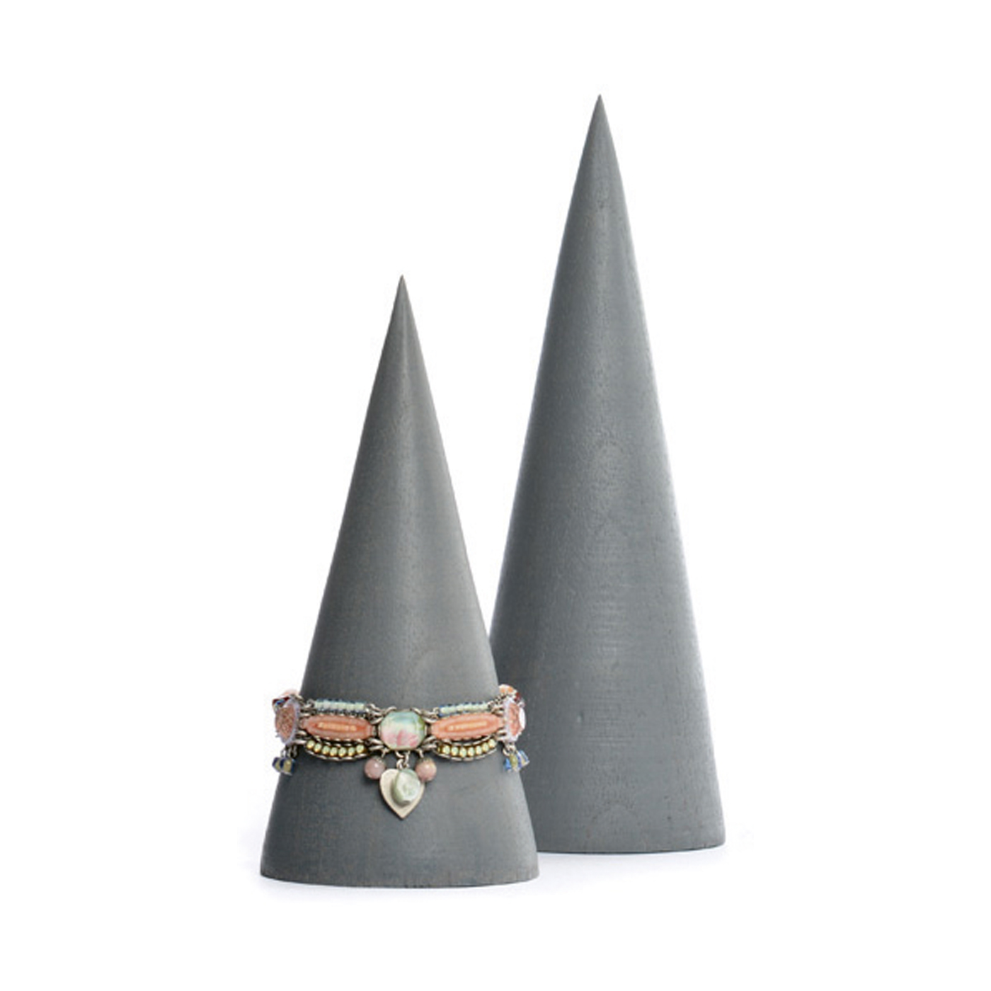 Bracelet Holder Cone, Grey - 1 set