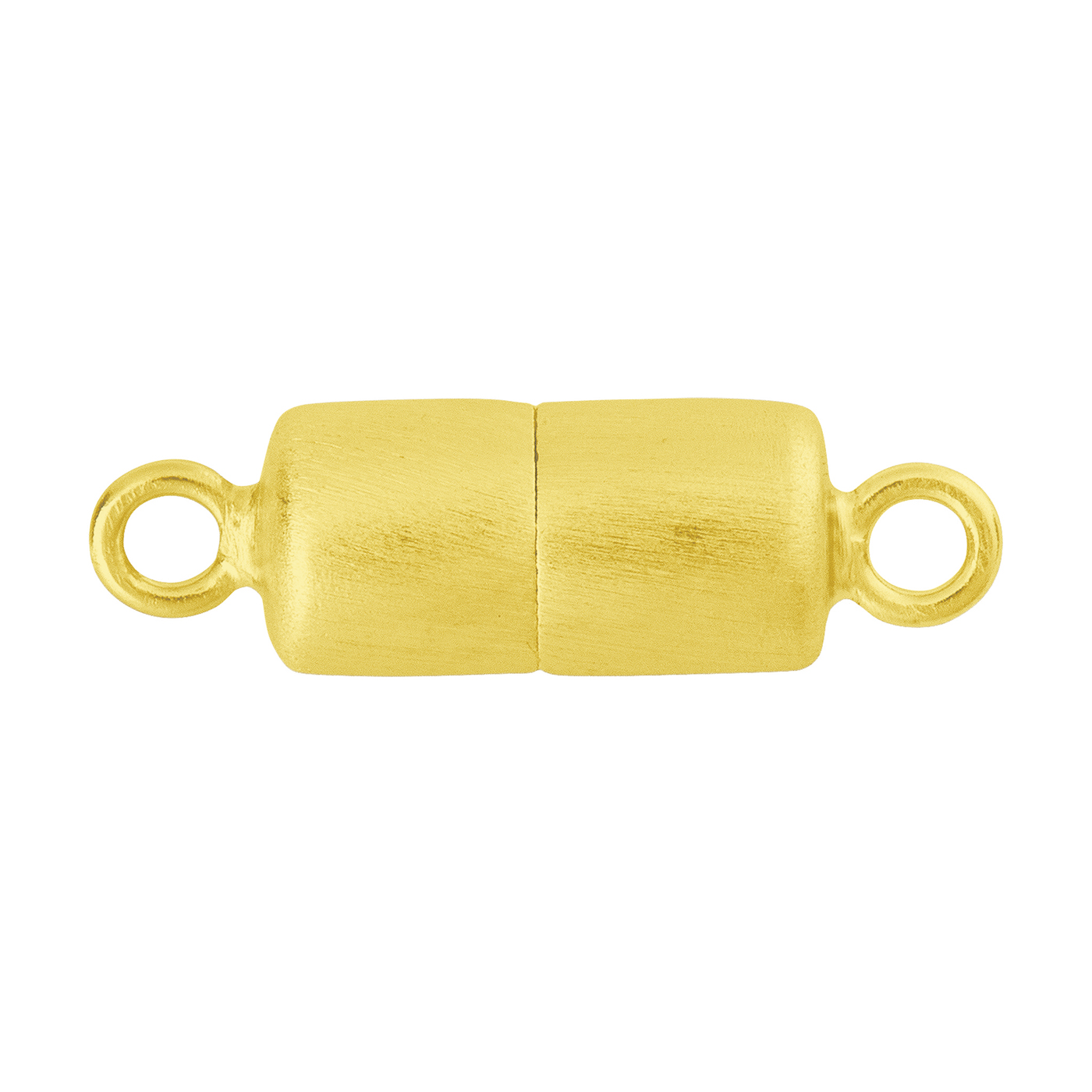 Magnetic Clasp, Cylinder, 925Ag Gold-Plated, Silk-matt,ø10mm - 1 piece