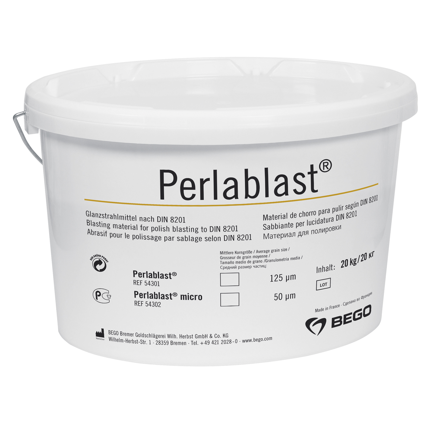 Bego Perlablast Strahlmittel, 50 µm, micro - 20 kg