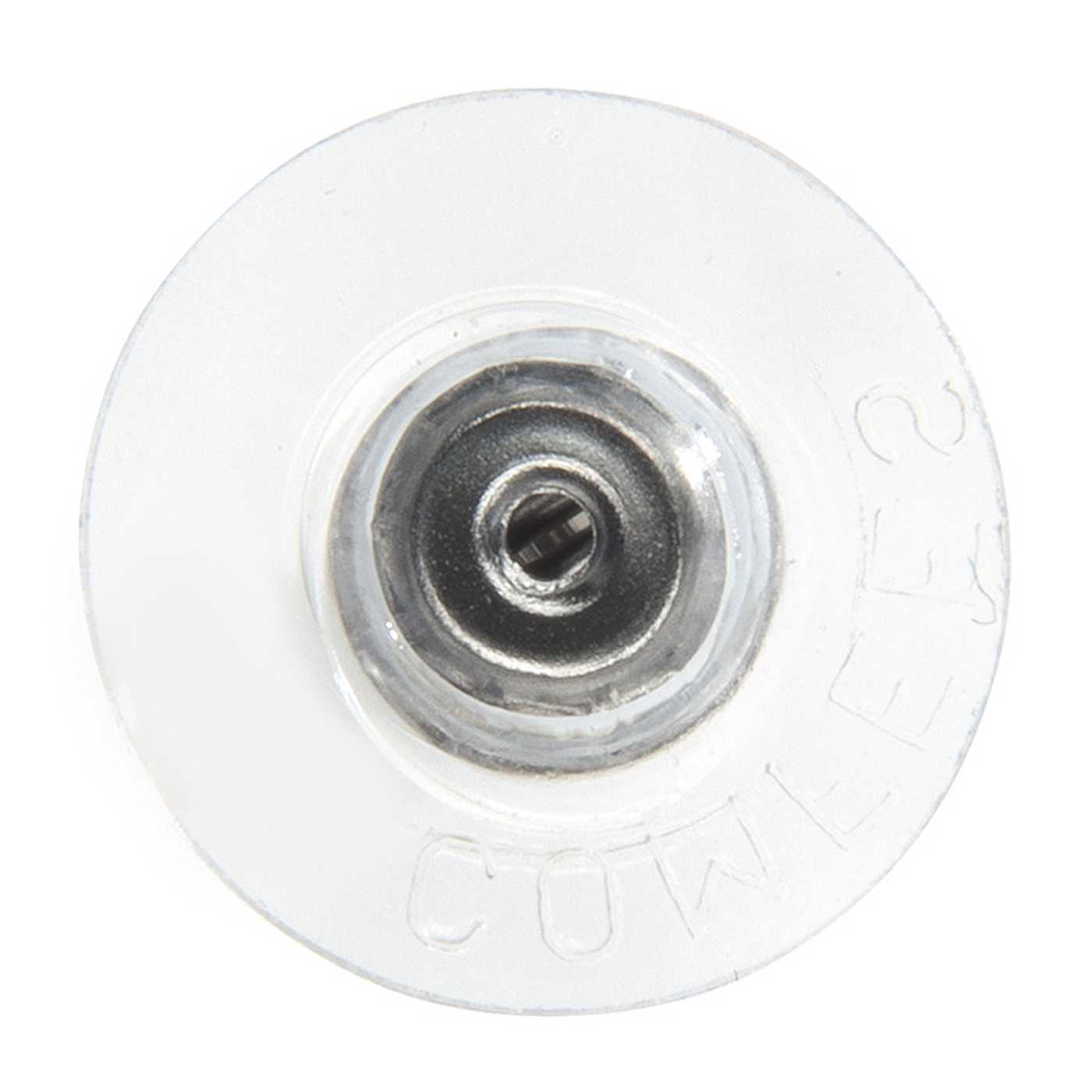 Ohr-Disc, Kunststoff, mit weißer Metallmutter, ø 12 mm - 1 Stück
