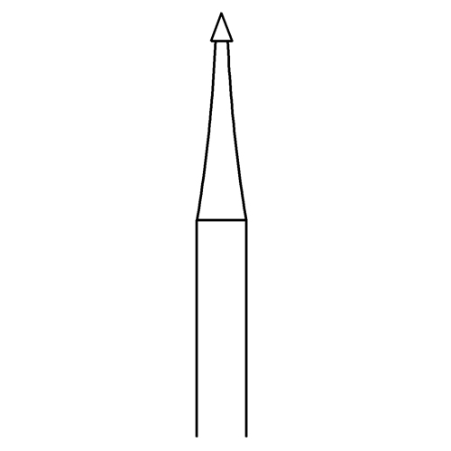 Pointed Milling Cutter, Fig. 5, ø 1.0 mm - 1 piece