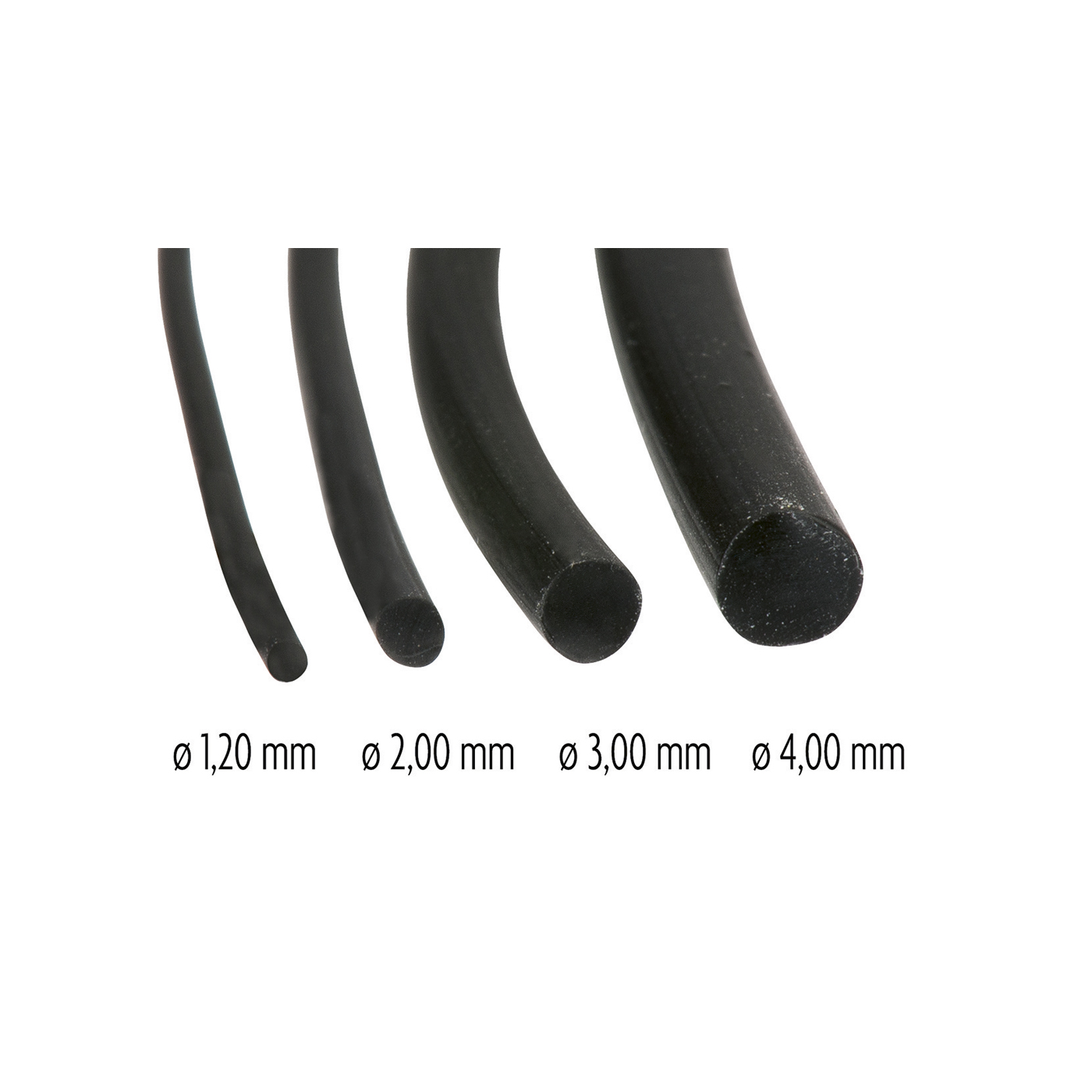 Rubber Cord, ø 1.2 mm, by the Meter - 1 m