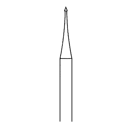 Pointed Milling Cutter, Fig. 5, ø 0.8 mm - 1 piece