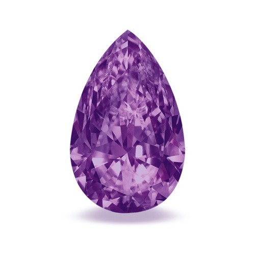 Amethyst, Violet, 6 x 4, Drop Cut GQ - 1 piece