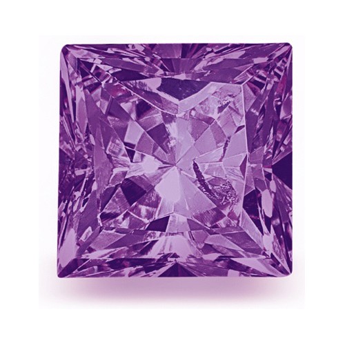 Amethyst, Violet, 2.5 x 2.5, Princess GQ - 1 piece