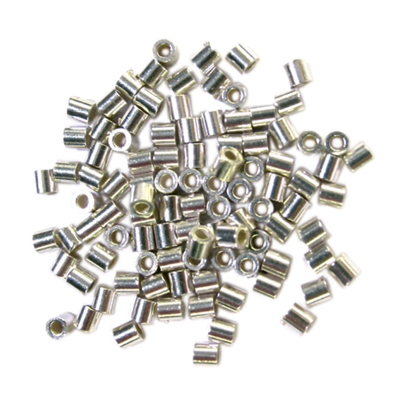 Crimps Crimp Tubes, 925Ag, ø 2.0/1.0 mm - 100 pieces