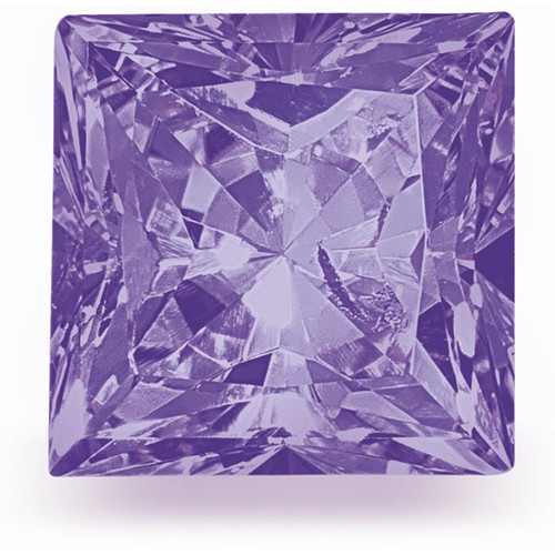 Zirconia, Violet, Princess Cut, 20.00 x 20.00 mm - 1 piece