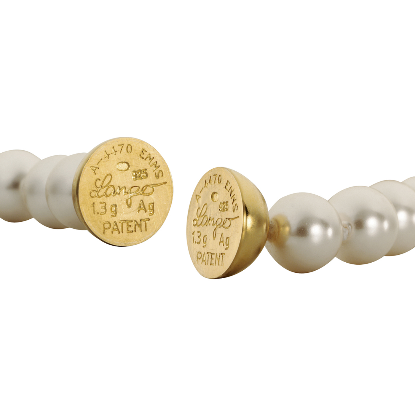 classicLine Magnetic Clasp,Ball,925Ag Gold-Pl.Polished,ø16mm - 1 piece