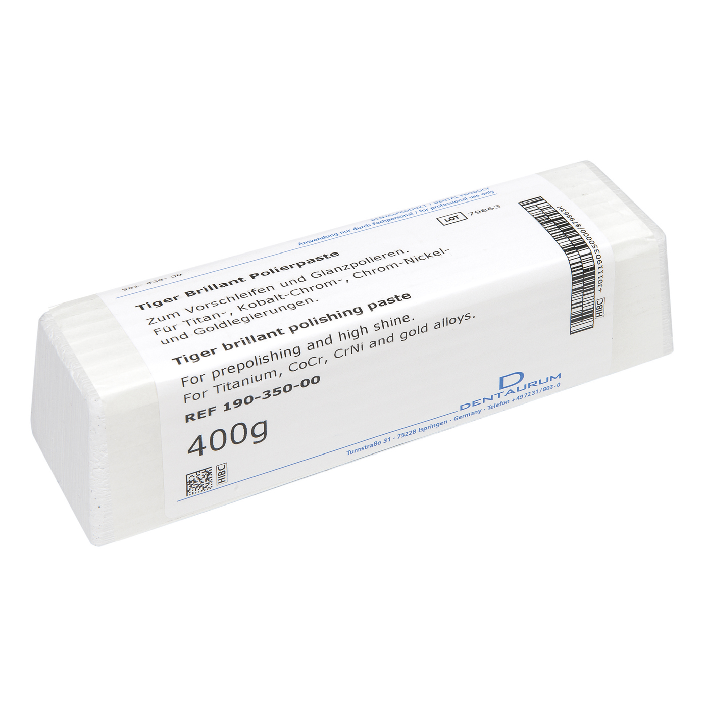 Dentaurum Tiger Brillant Hochglanzpolierpaste - 400 g